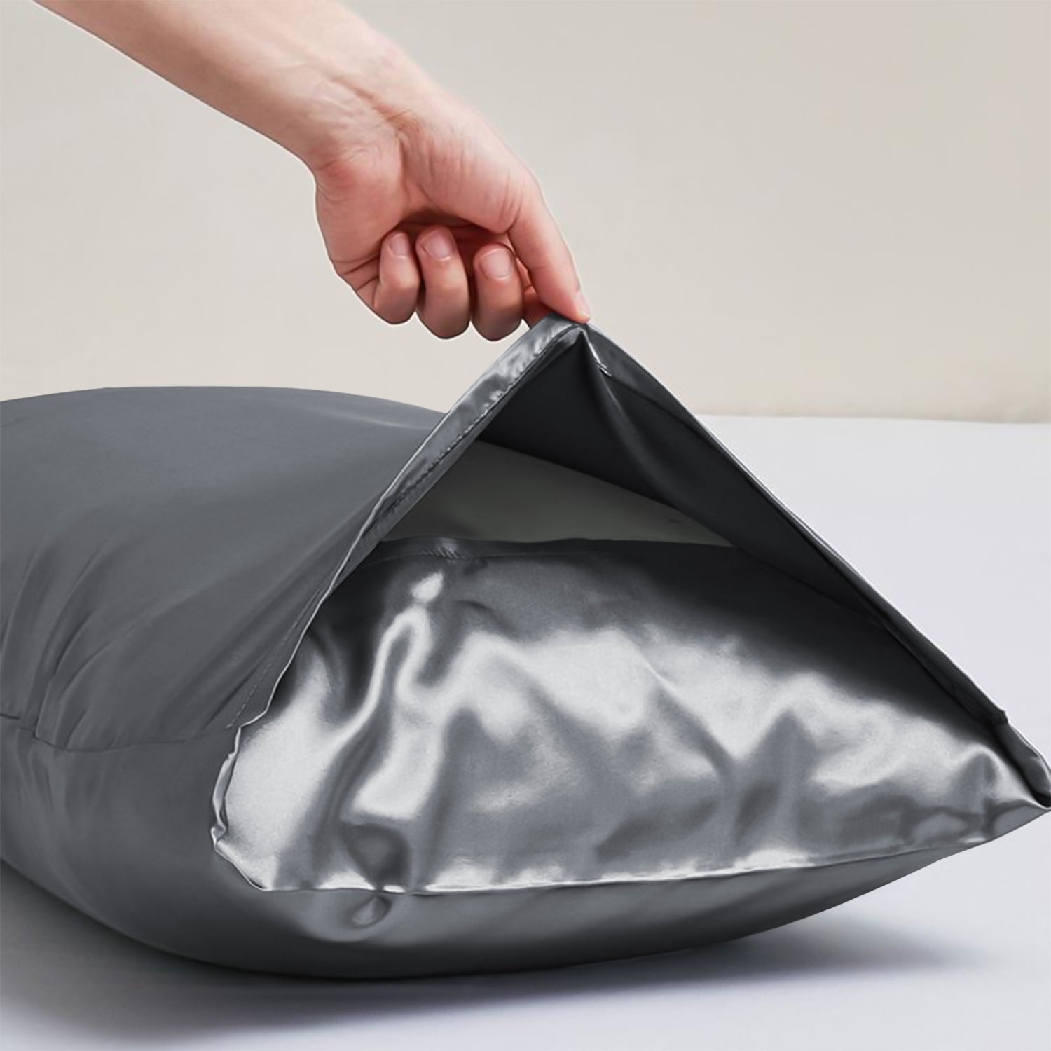 Satin Silk Pillowcases Pair