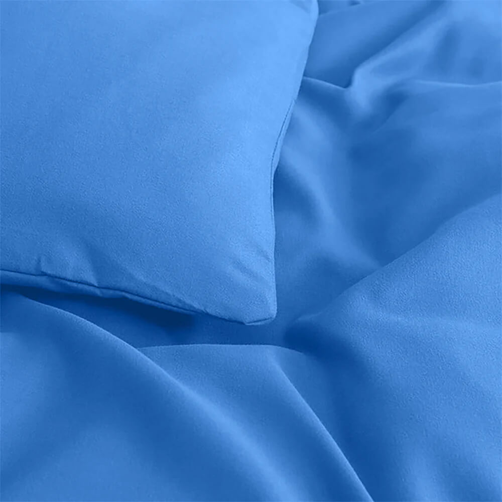 Plain Duvet Cover with Pillowcases Set