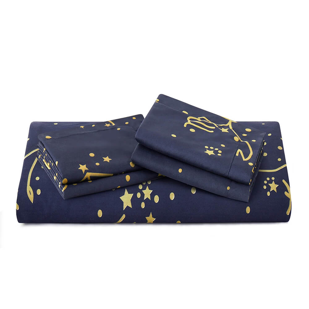 Constellation Star Printed Navy Duvet Cover