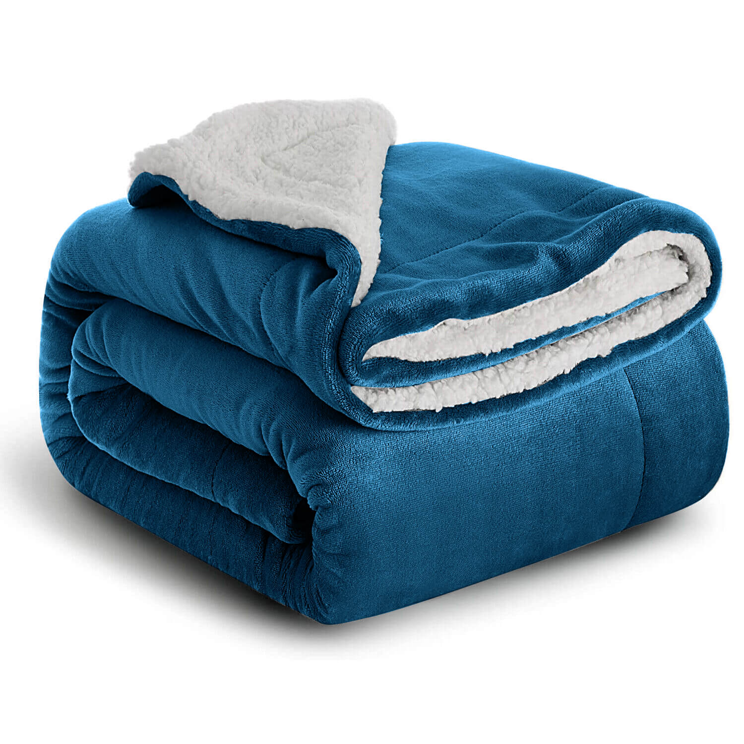 Teal Sherpa Throw Blanket