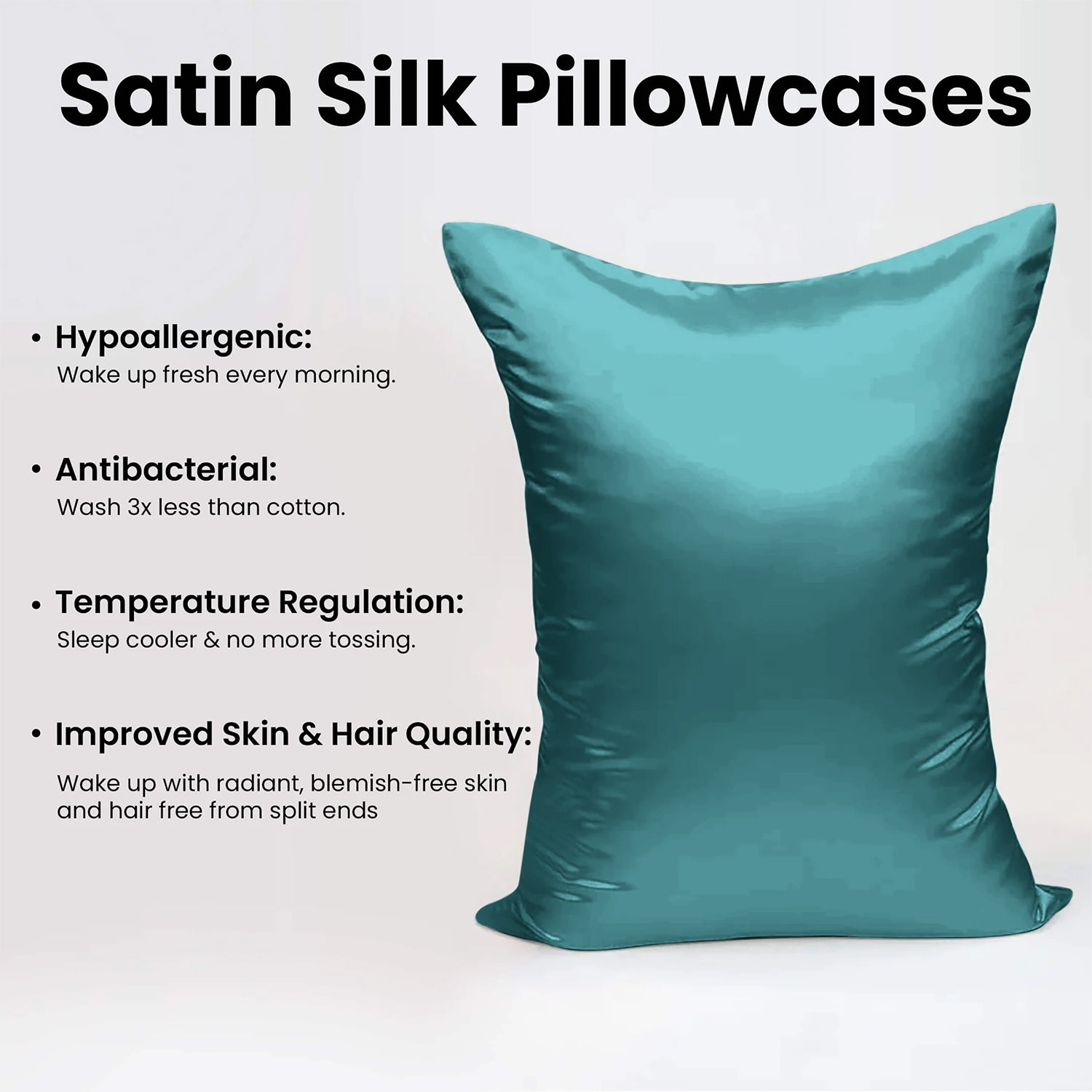 Satin Silk Pillowcases Pair