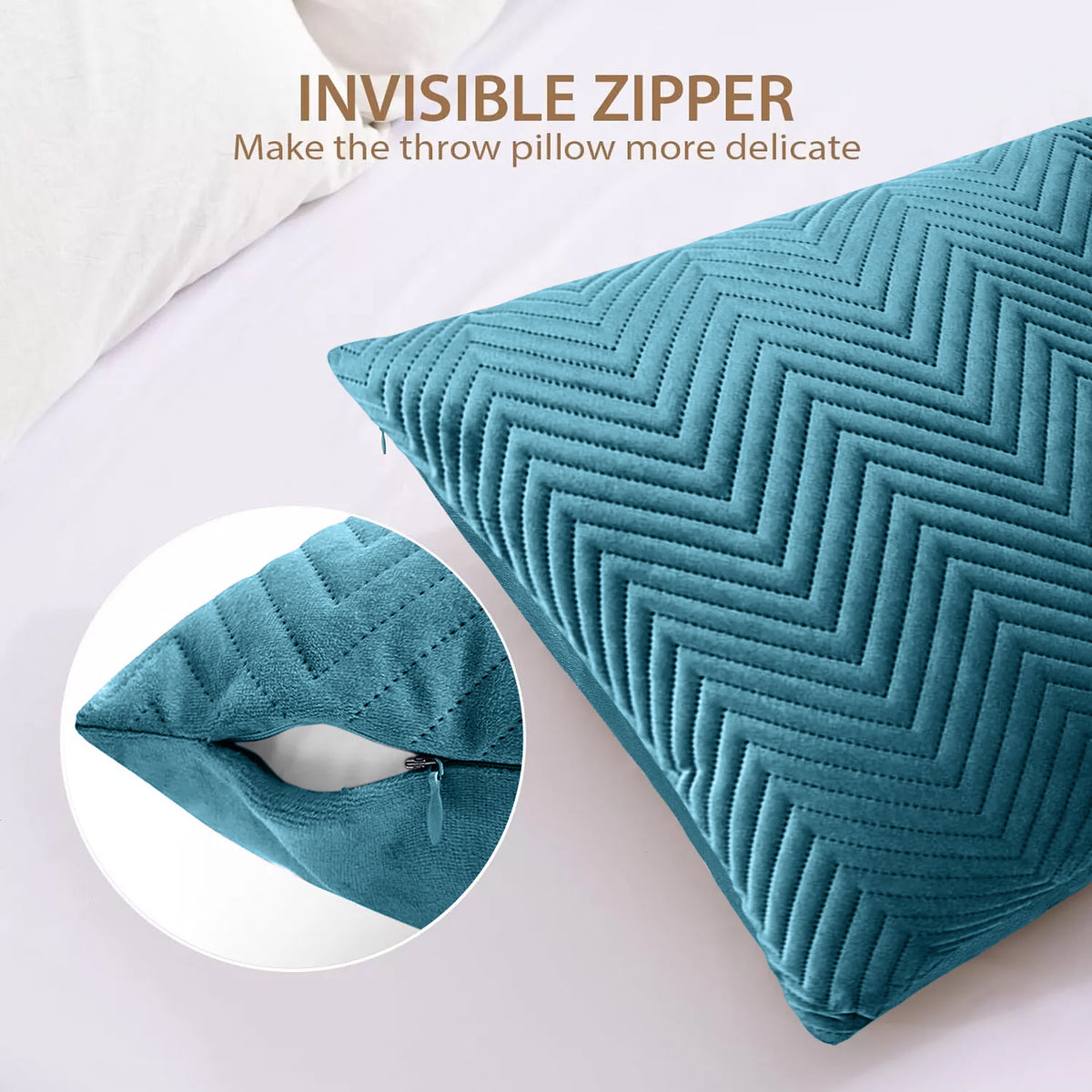 Pack Of 2 Quilted Embossed Cushion Covers
