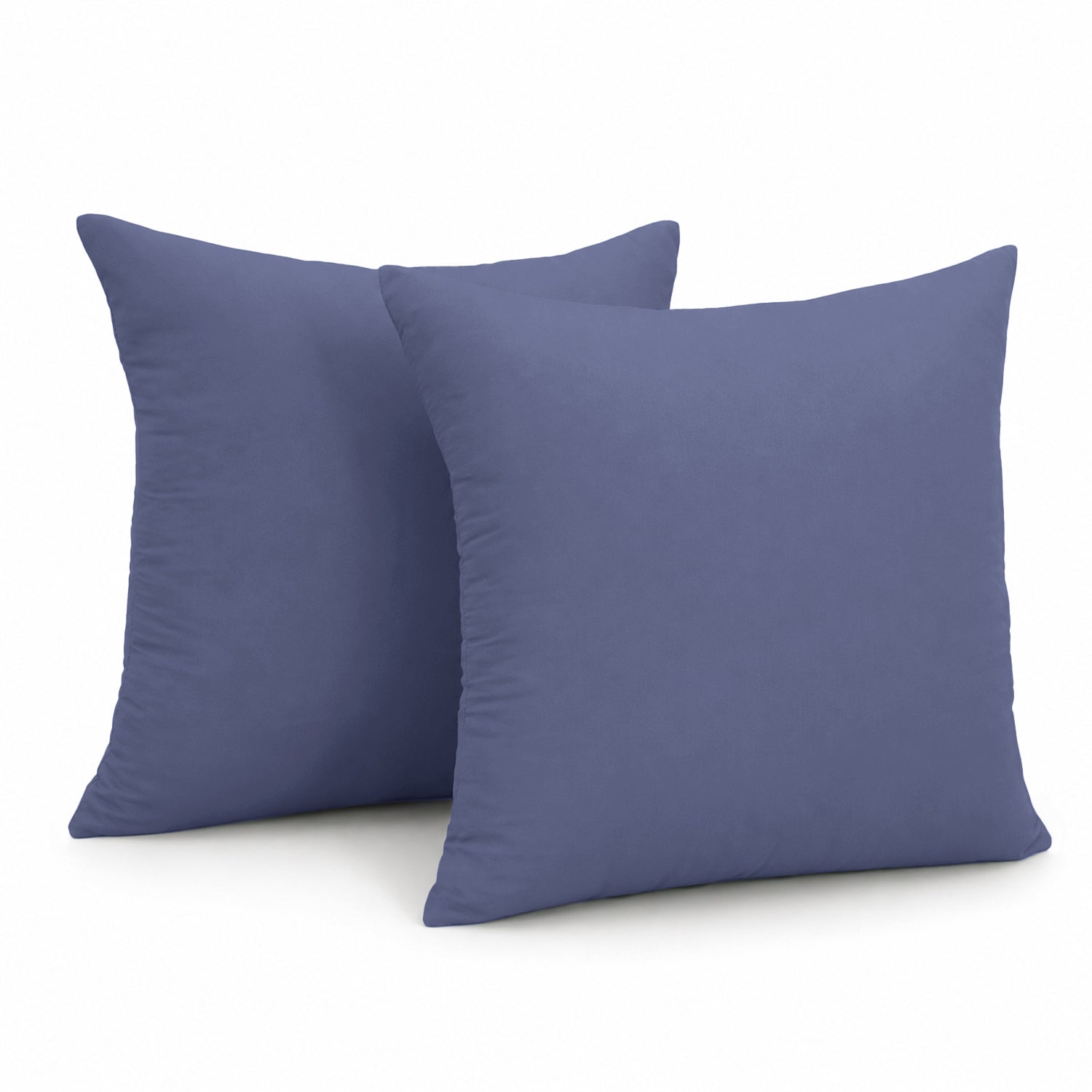 Pair of Microfibre Plain Cushion Covers for Bed & Living Room