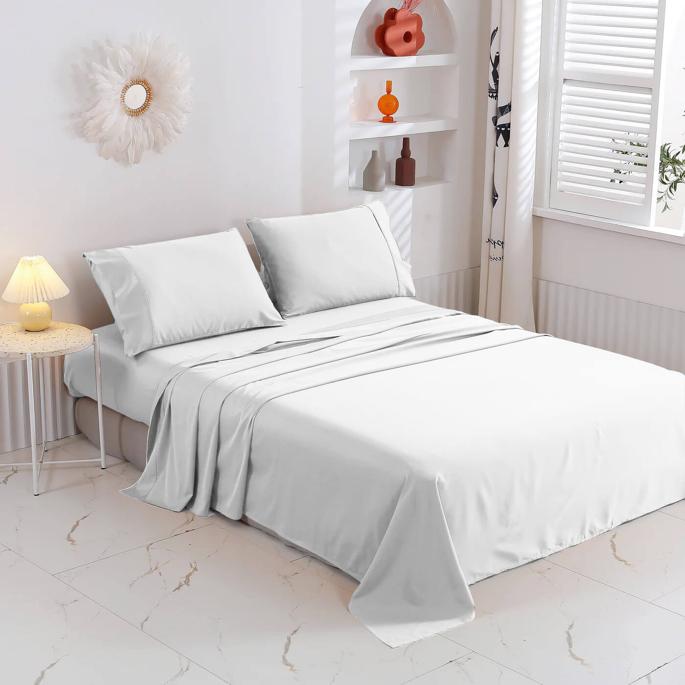 Flat Sheet Egyptian Cotton Bedsheet White