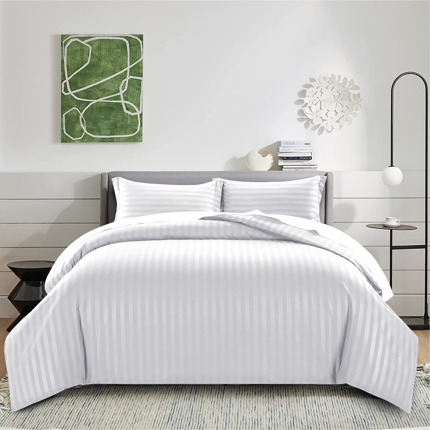White Striped Duvet Cover