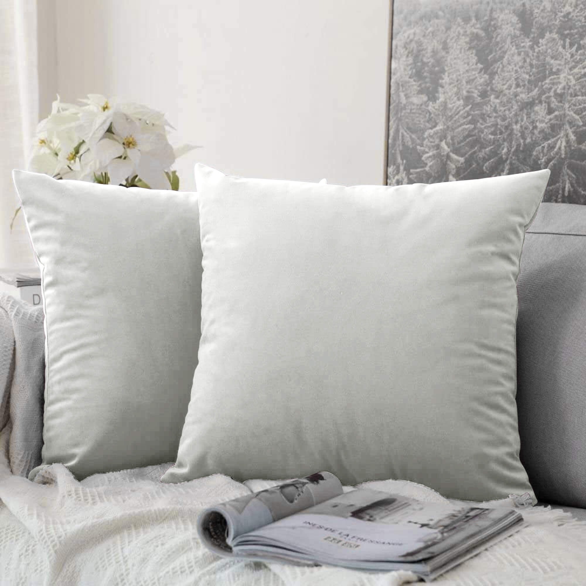 White Cushion Covers 45x45