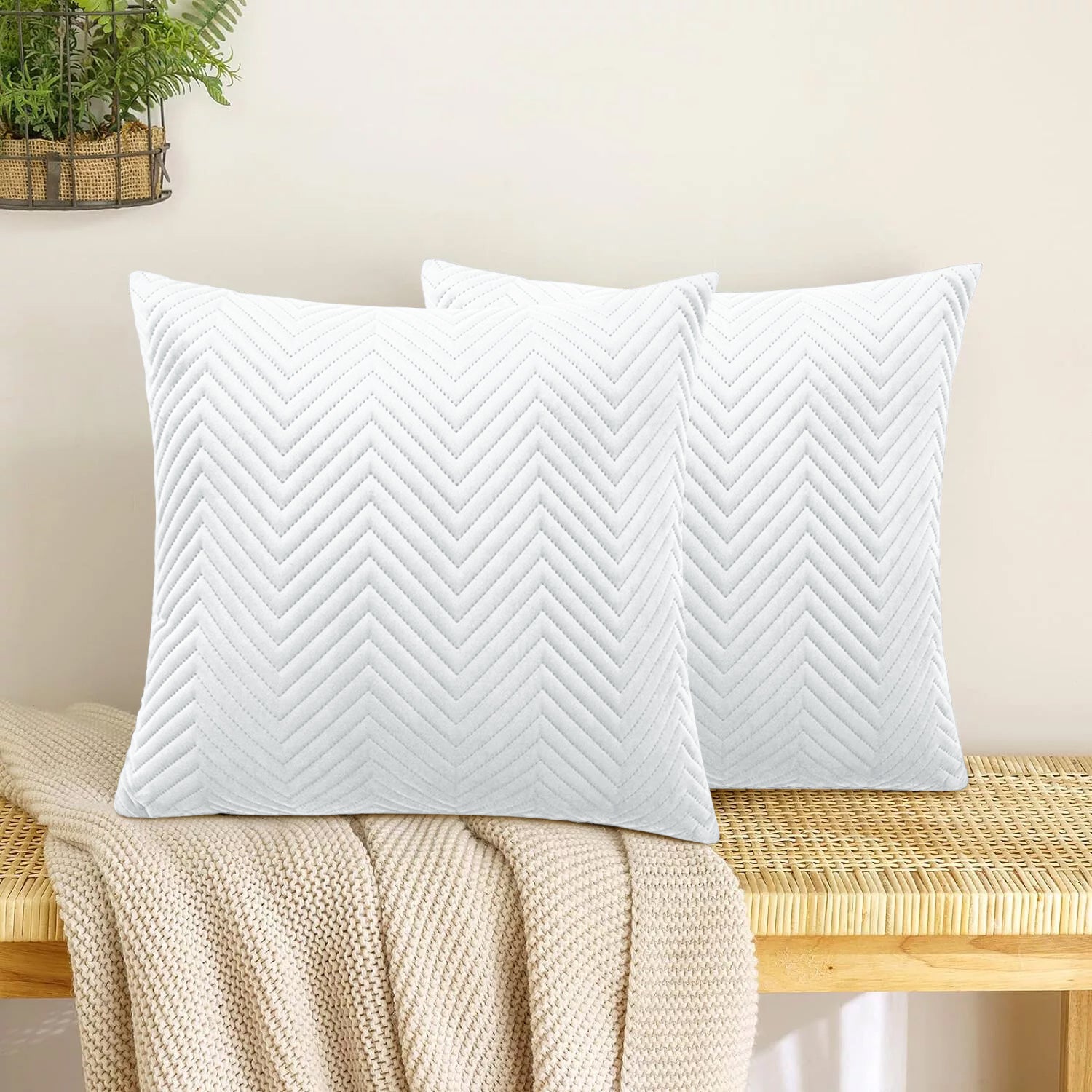Quilted Embossed Cushion Covers