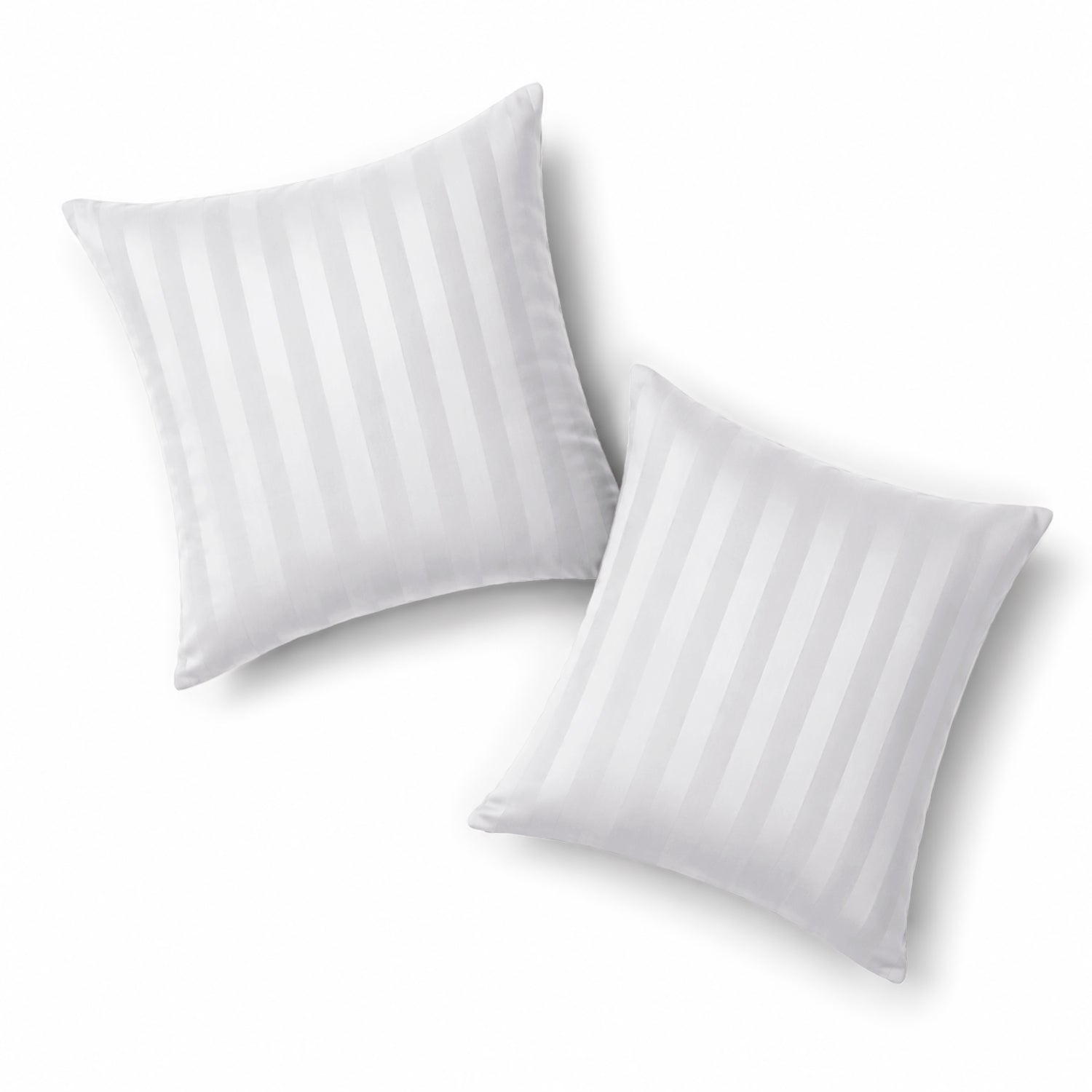 Pair of Stripe Microfibre Cushion Covers for Sofa