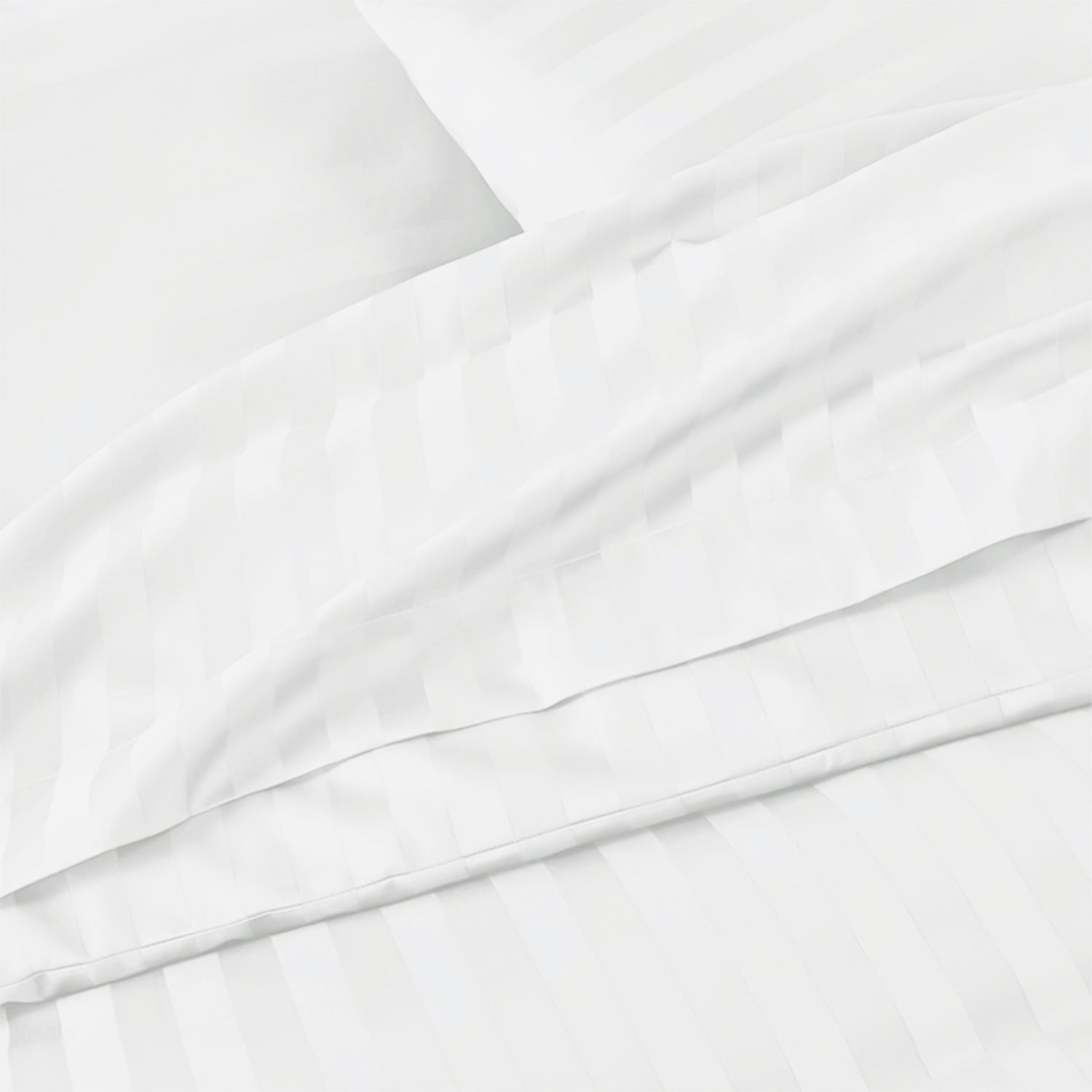 4 Piece Stripe Bedding Set - Duvet Cover, Pillowcases & Fitted Sheet