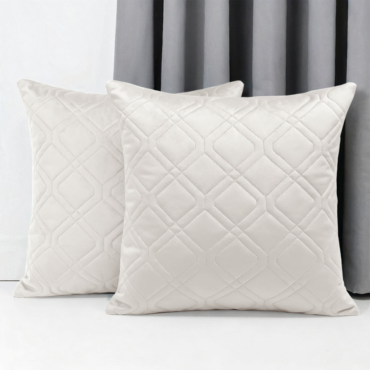 Soft Velvet Cushion Cover with Diamond Pattern – Pack Of 2