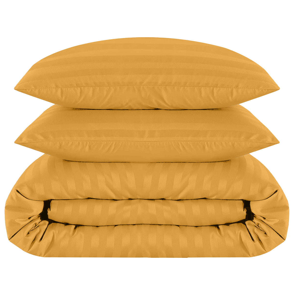 4 Piece Stripe Bedding Set - Duvet Cover, Pillowcases & Fitted Sheet