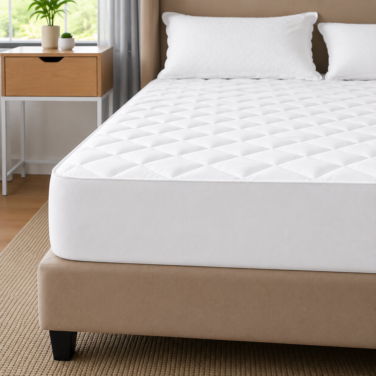 Extra Deep Mattress Protector Cover 40cm Elasticated Fitted Mattress Cover