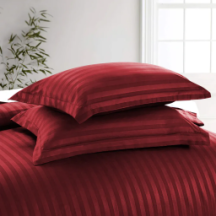Satin Stripe Duvet Cover Set Luxury Hotel Style Bedding Single Double King Super King Size