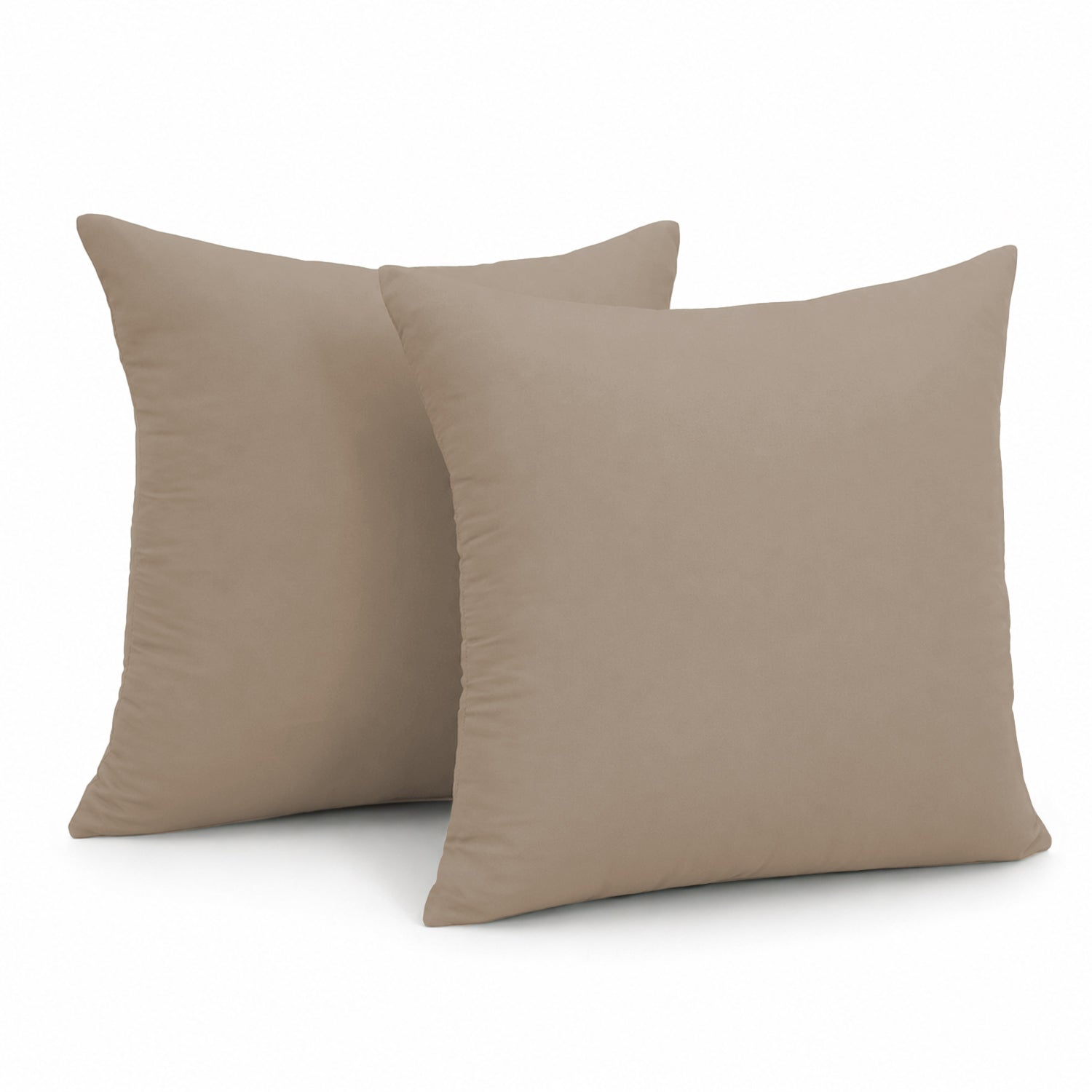 Pair of Microfibre Plain Cushion Covers for Bed & Living Room