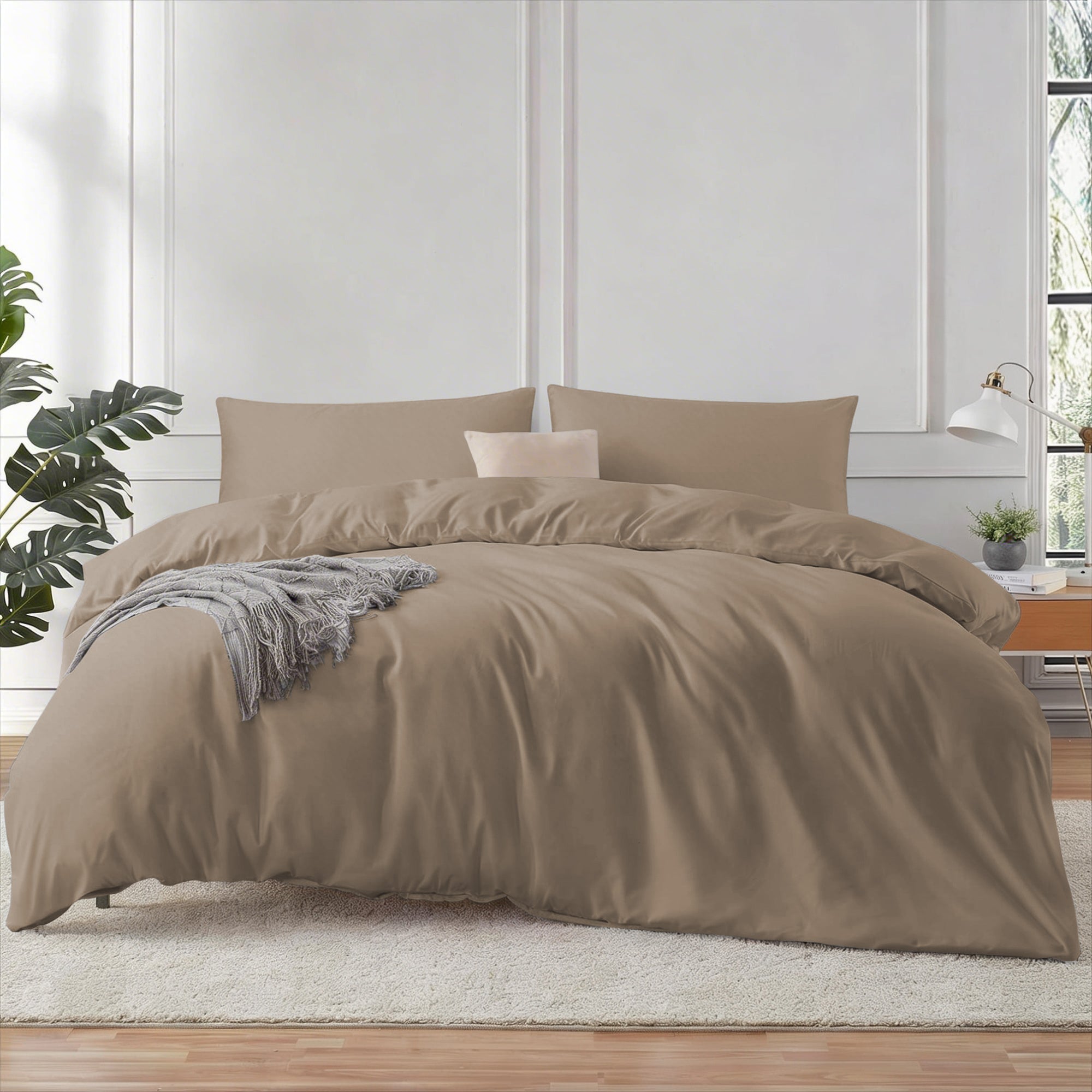 4 Piece Bedding Set Duvet Cover, Pillowcases & Fitted Sheet