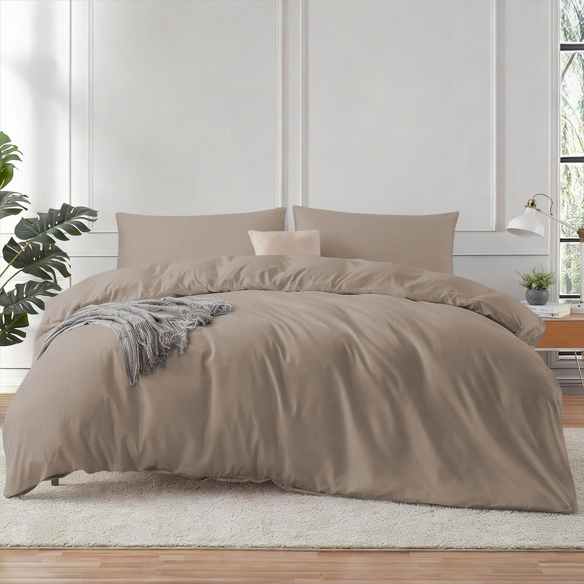 4 Piece Bedding Set Duvet Cover, Pillowcases & Fitted Sheet