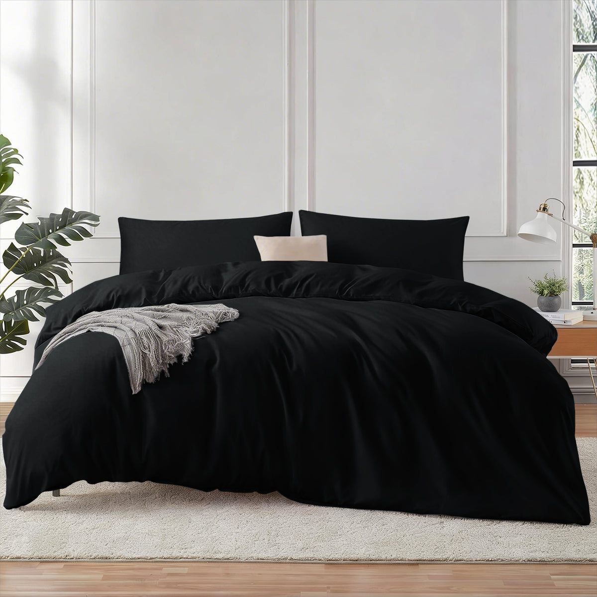 4 Piece Bedding Set Duvet Cover, Pillowcases & Fitted Sheet