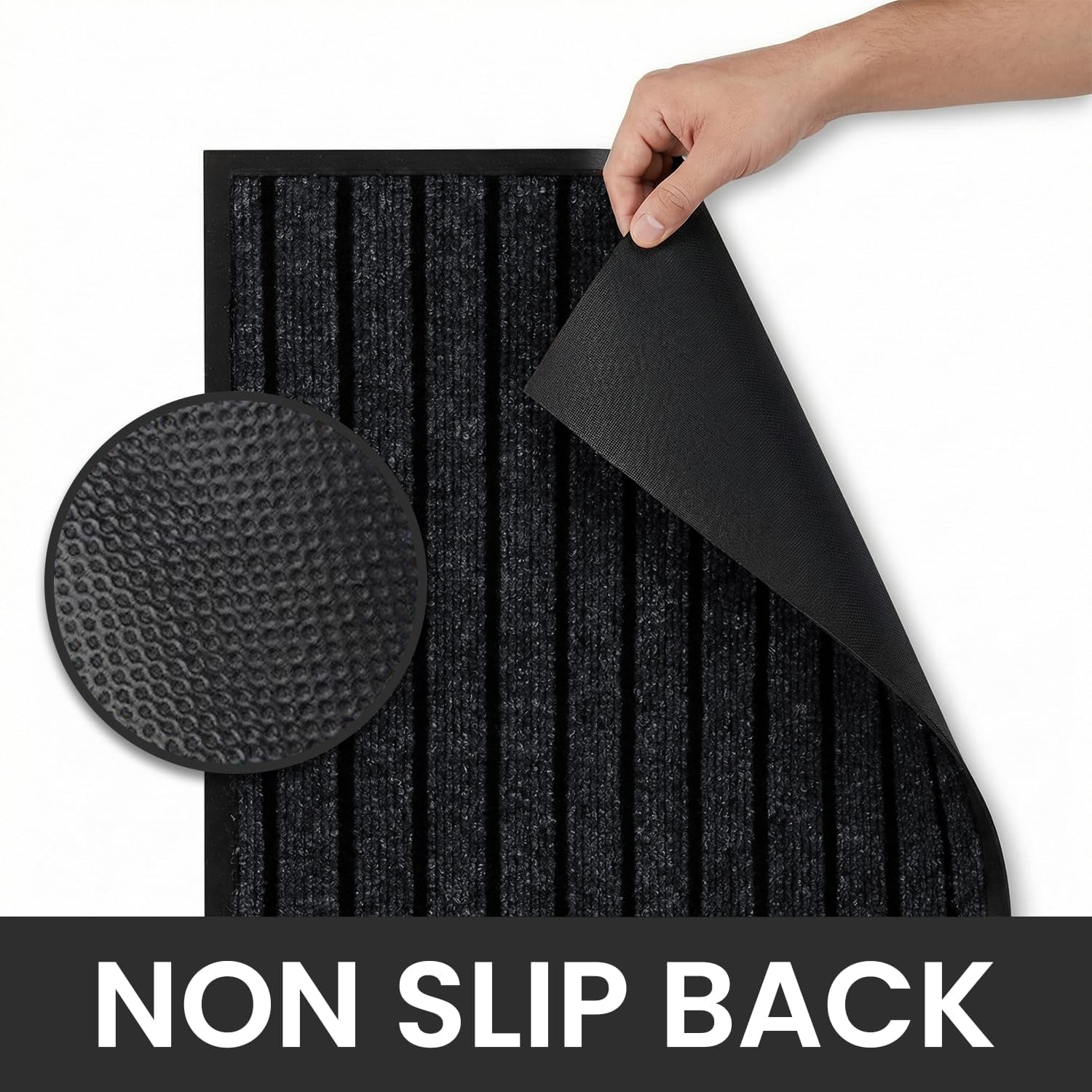 Heavy Duty Rubber Door Mat Non Slip Outdoor Indoor Entrance Mat