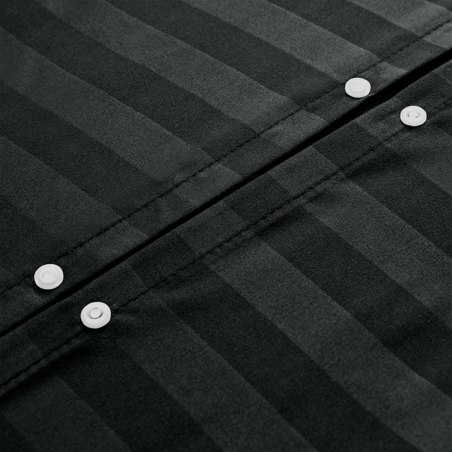 4 Piece Stripe Bedding Set - Duvet Cover, Pillowcases & Fitted Sheet