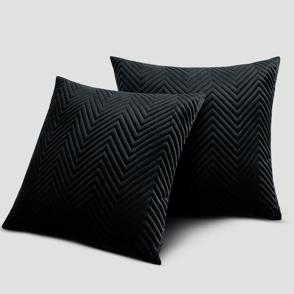 Pack Of 2 Quilted Embossed Cushion Covers