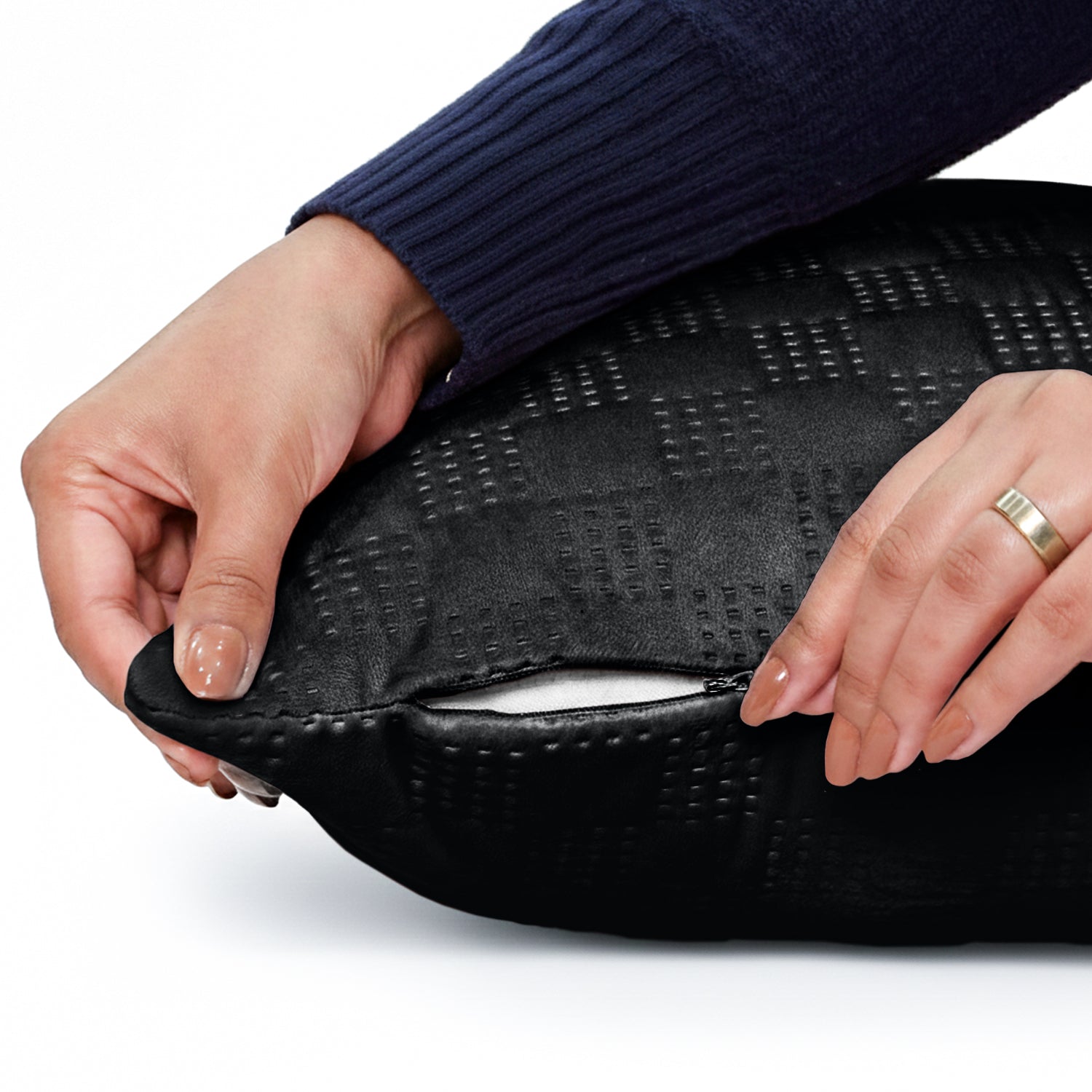 Checked Pattern Velvet Cushion Covers – Pack Of 2