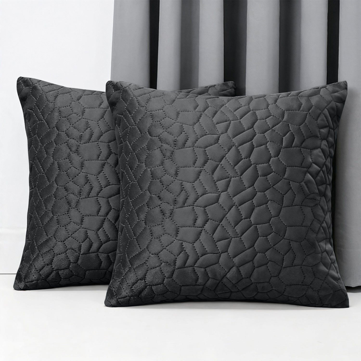 Luxury Velvet Cushion Cover with Pebble Embossed Texture – Pack Of 2
