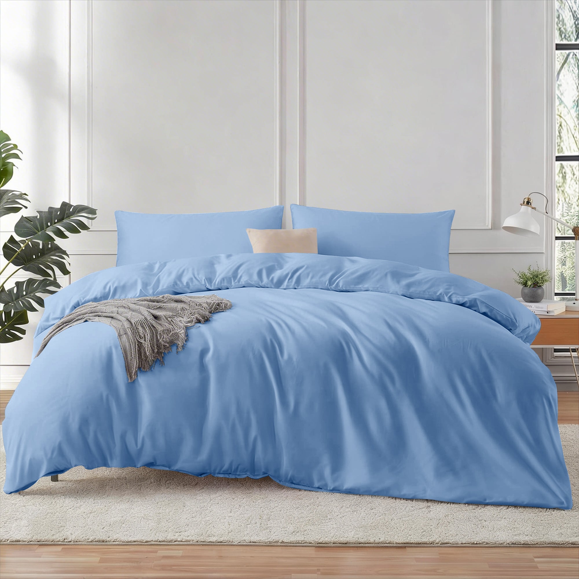 4 Piece Bedding Set Duvet Cover, Pillowcases & Fitted Sheet