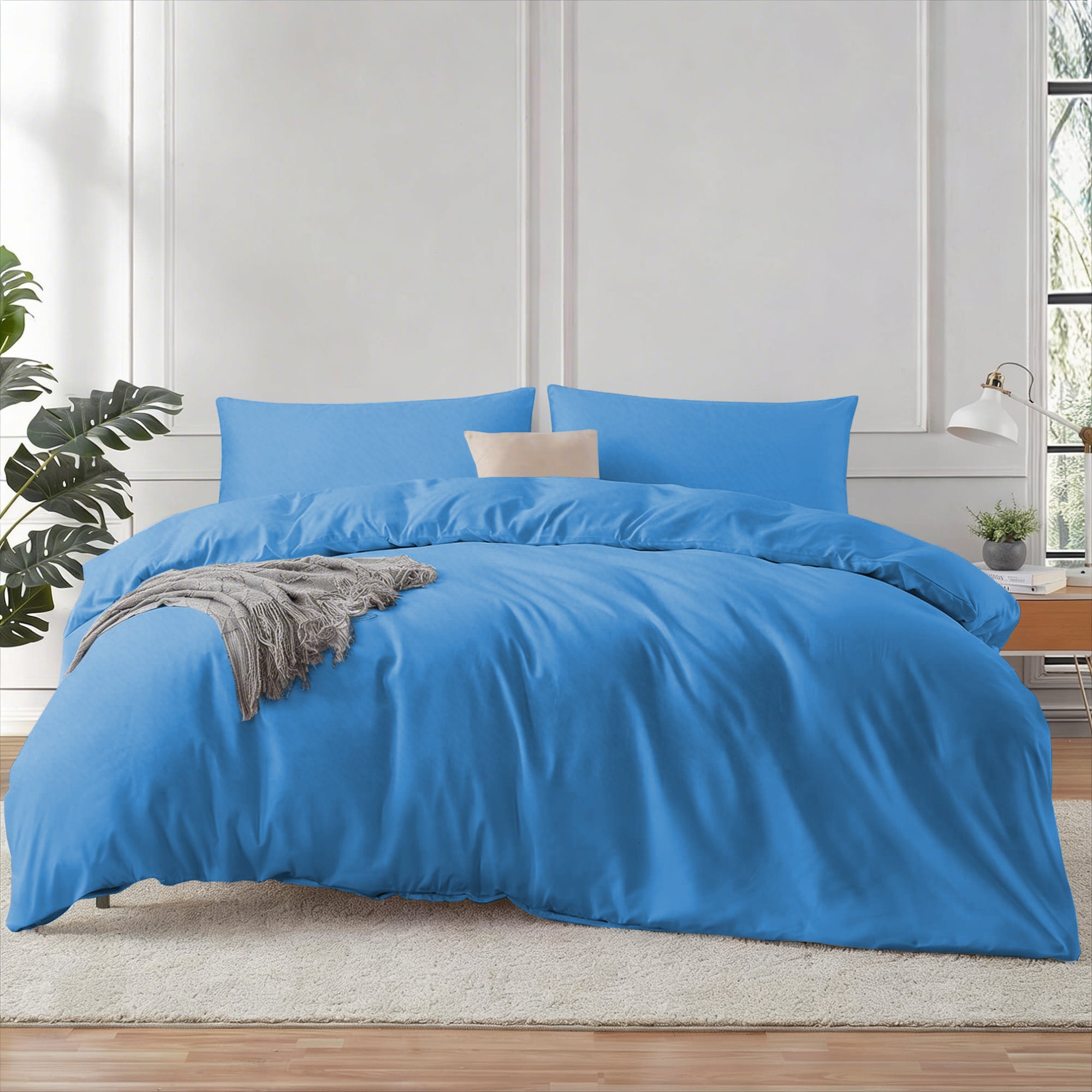 4 Piece Bedding Set Duvet Cover, Pillowcases & Fitted Sheet