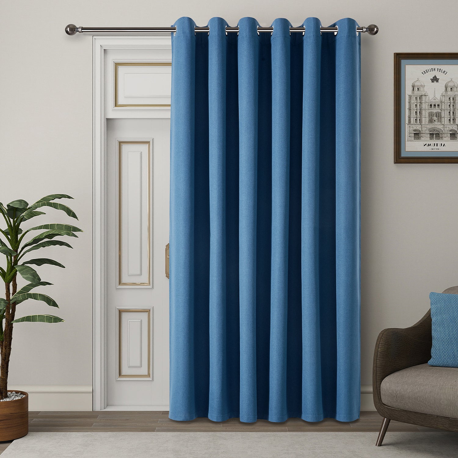 Ready Made 100% Blackout Linen Curtains