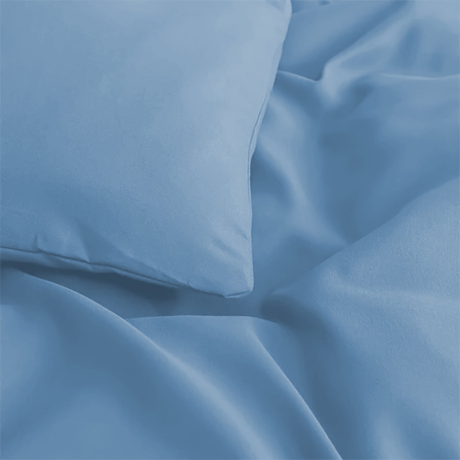 Plain Duvet Cover with Pillowcase Set