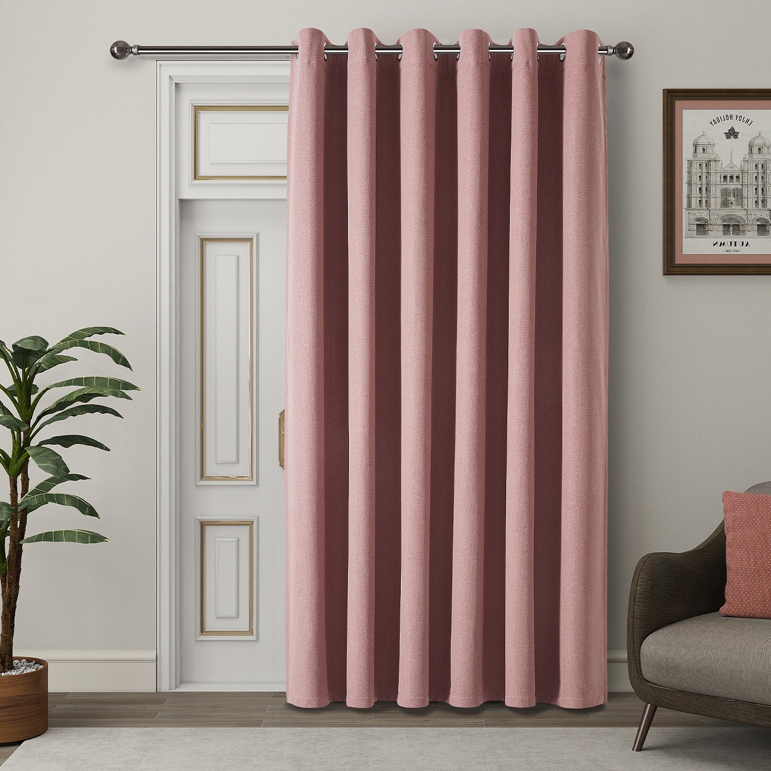 Ready Made 100% Blackout Linen Curtains