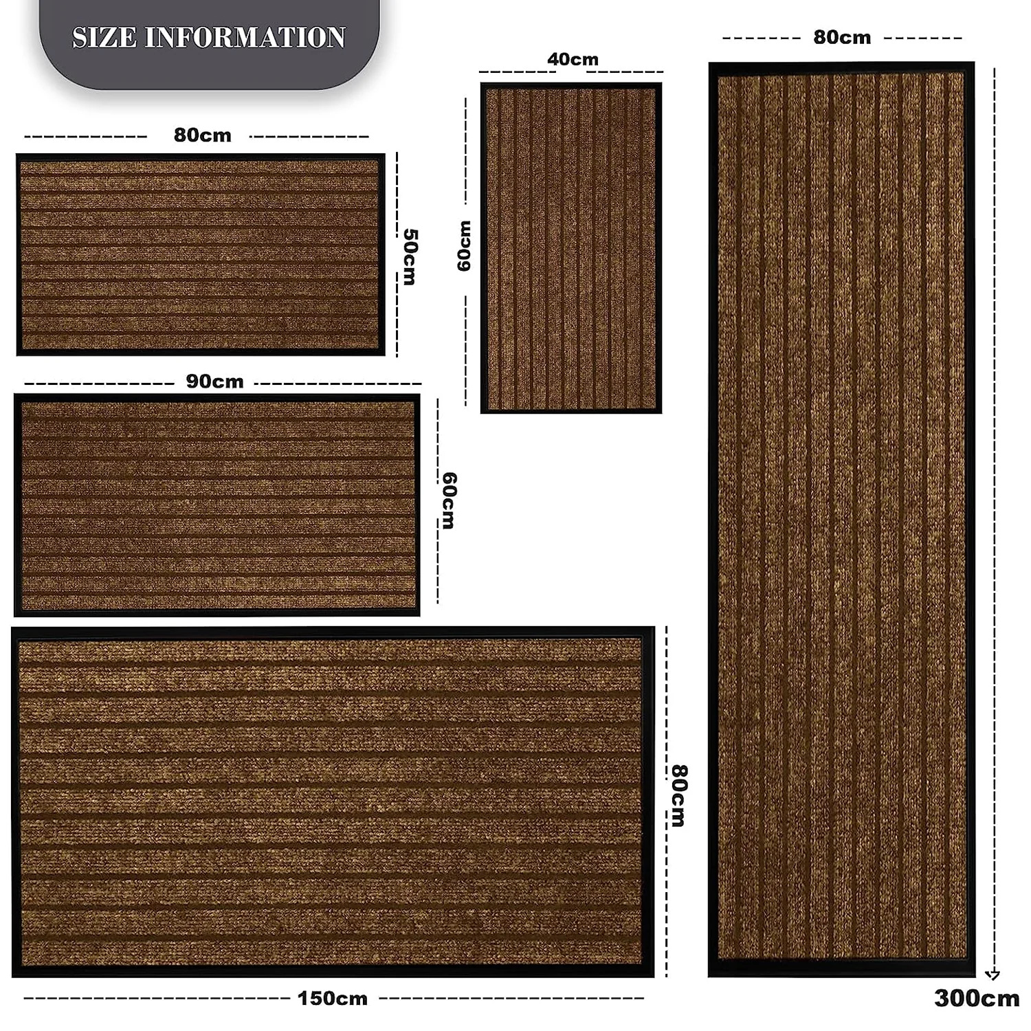 Doormats Indoor & Outdoor Non Slip Rubber