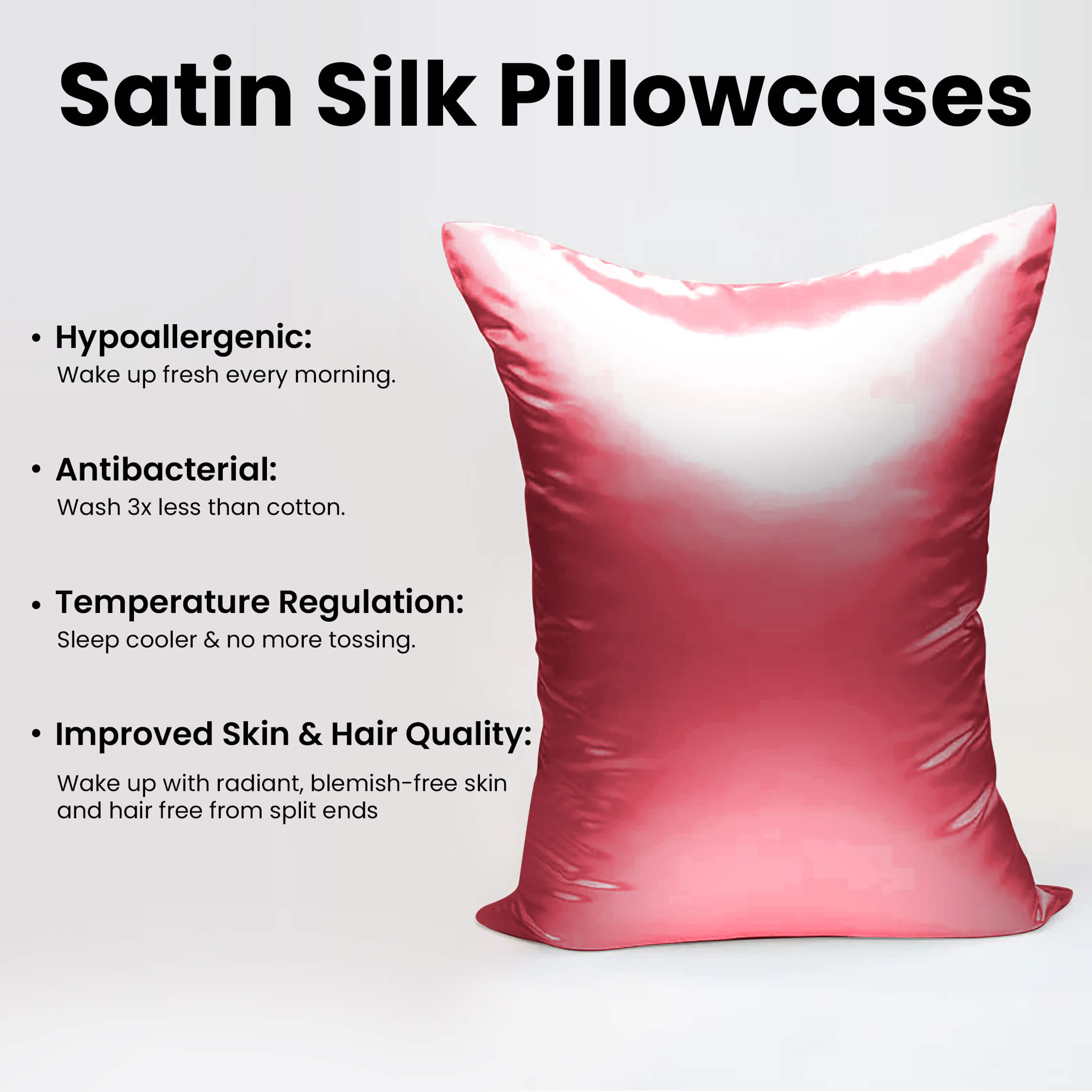 Satin Silk Pillowcases Pair