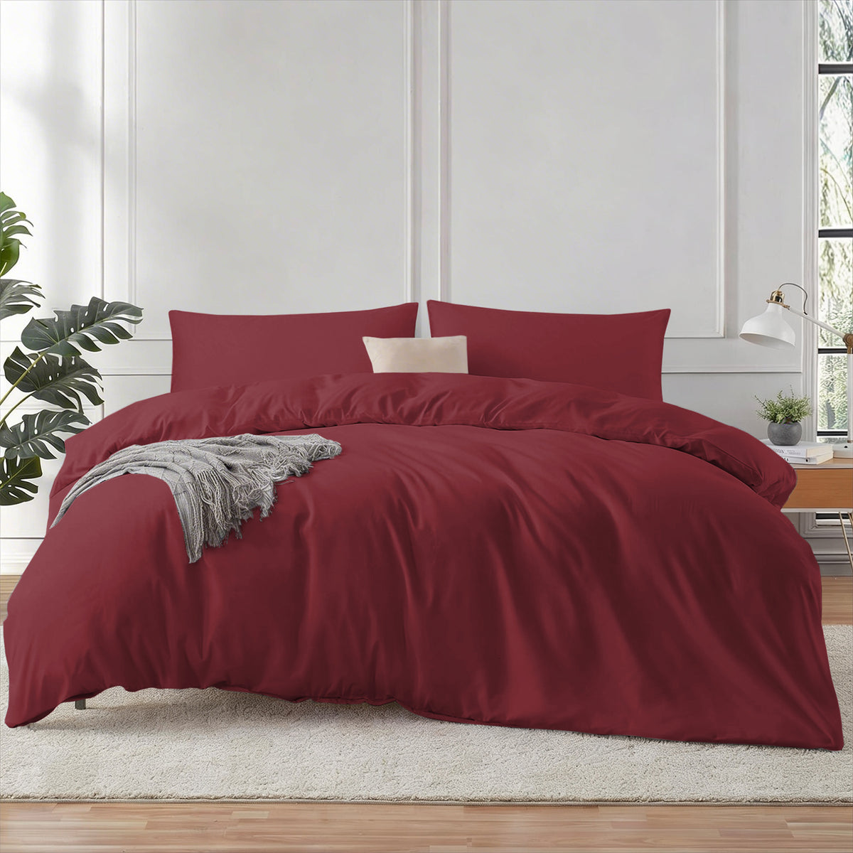 4 Piece Bedding Set Duvet Cover, Pillowcases & Fitted Sheet