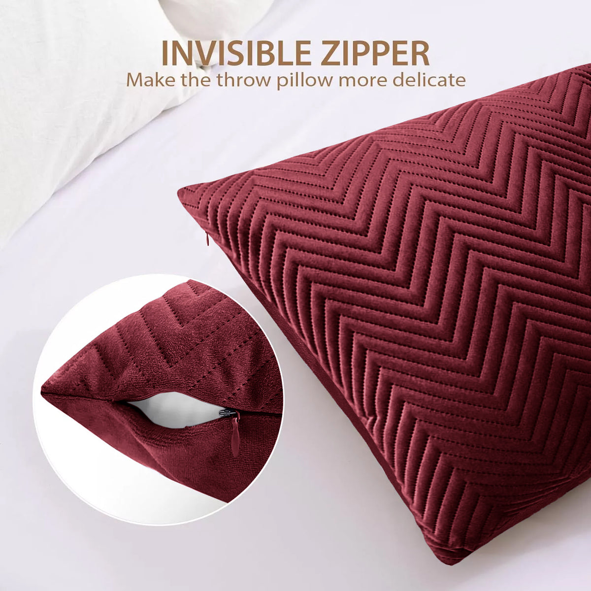 Pack Of 2 Quilted Embossed Cushion Covers