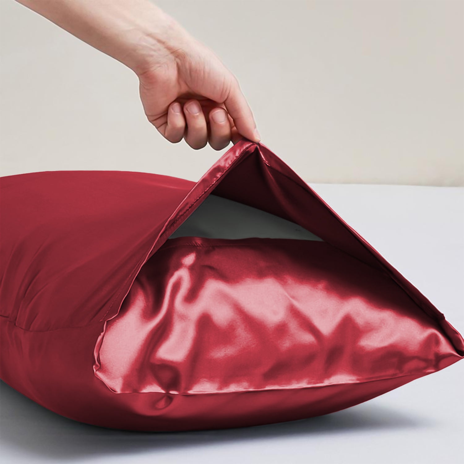 Satin Silk Pillowcases Pair