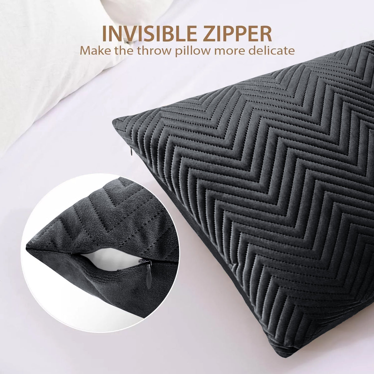 Pack Of 2 Quilted Embossed Cushion Covers