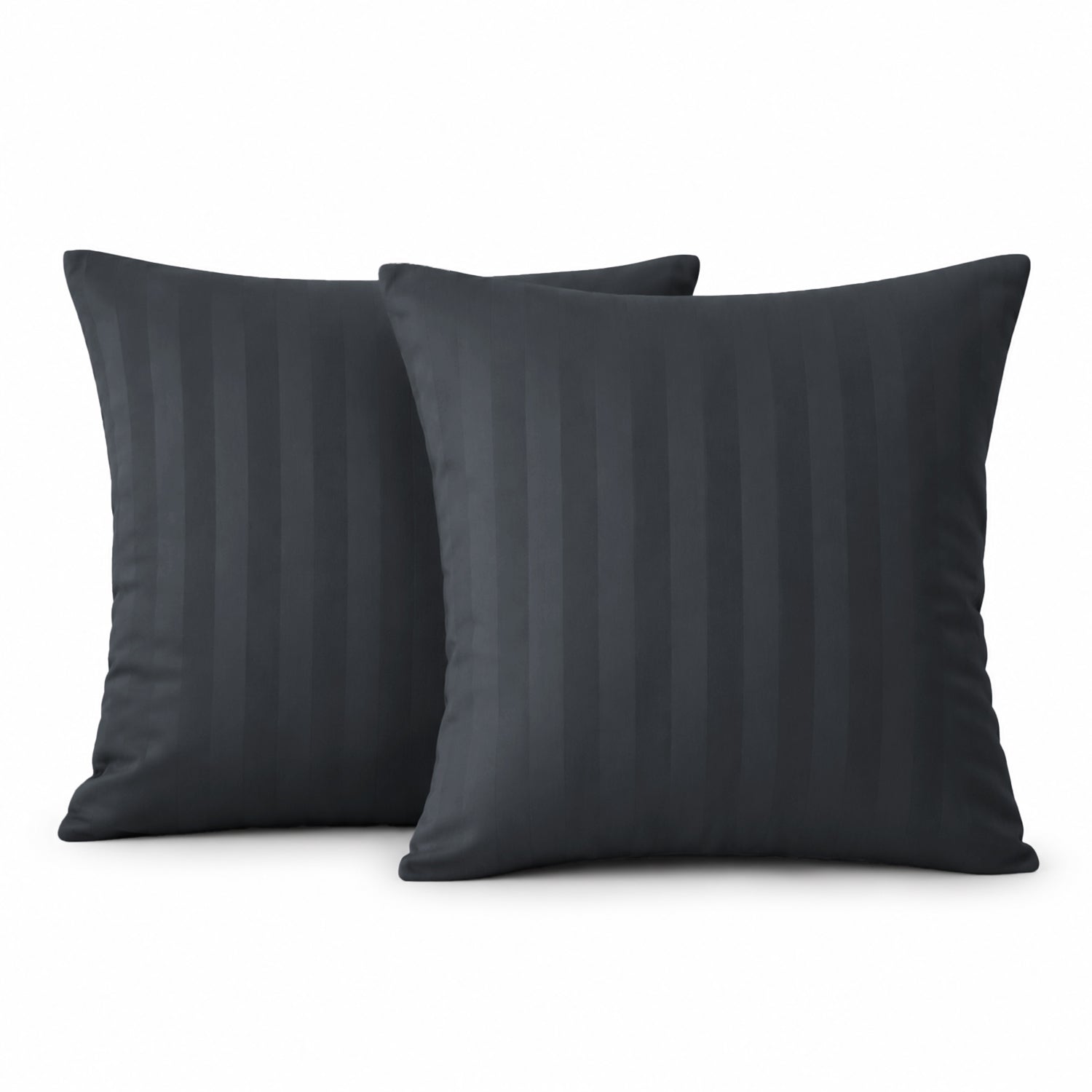 Pair of Stripe Microfibre Cushion Covers for Sofa