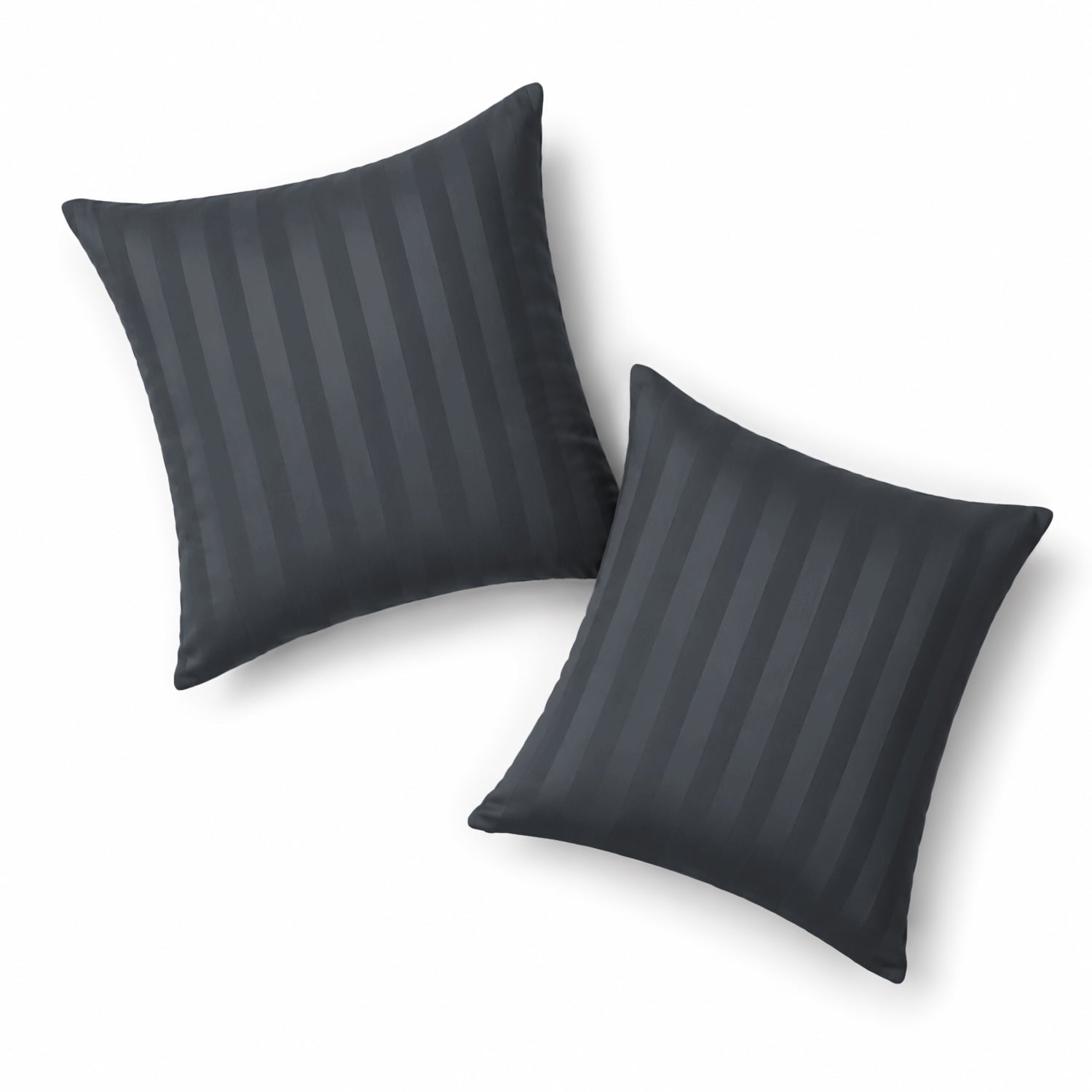 Pair of Stripe Microfibre Cushion Covers for Sofa