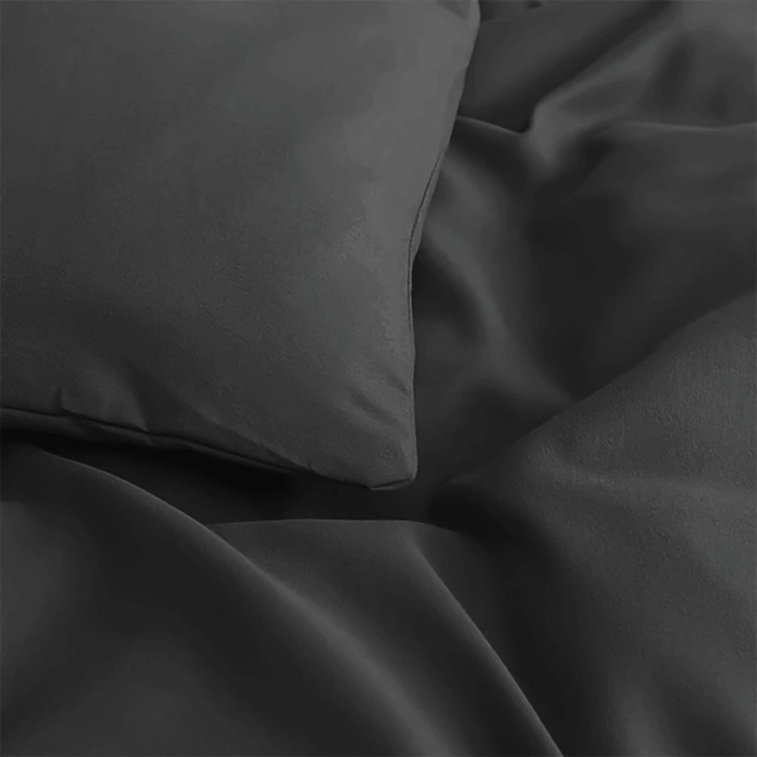Plain Duvet Cover with Pillowcase Set