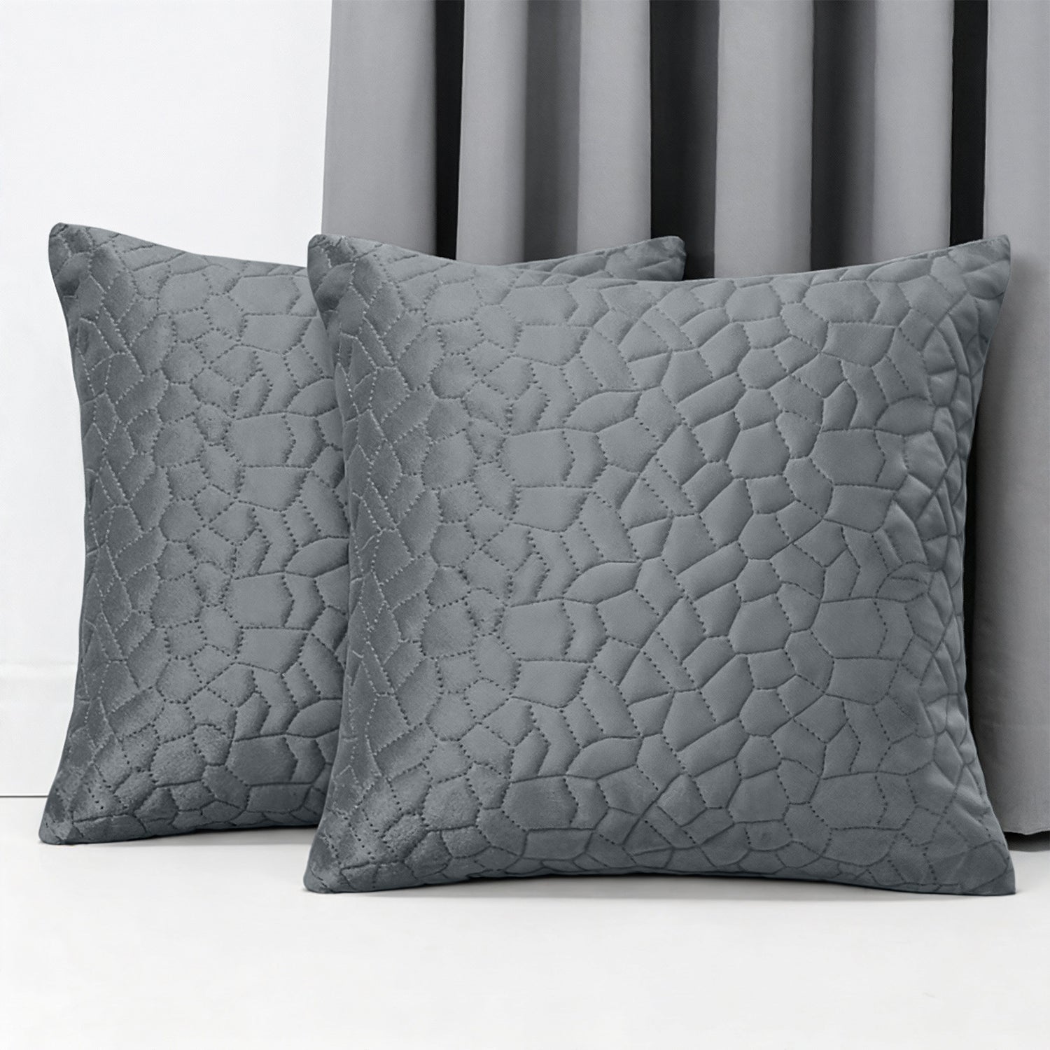 Luxury Velvet Cushion Cover with Pebble Embossed Texture – Pack Of 2