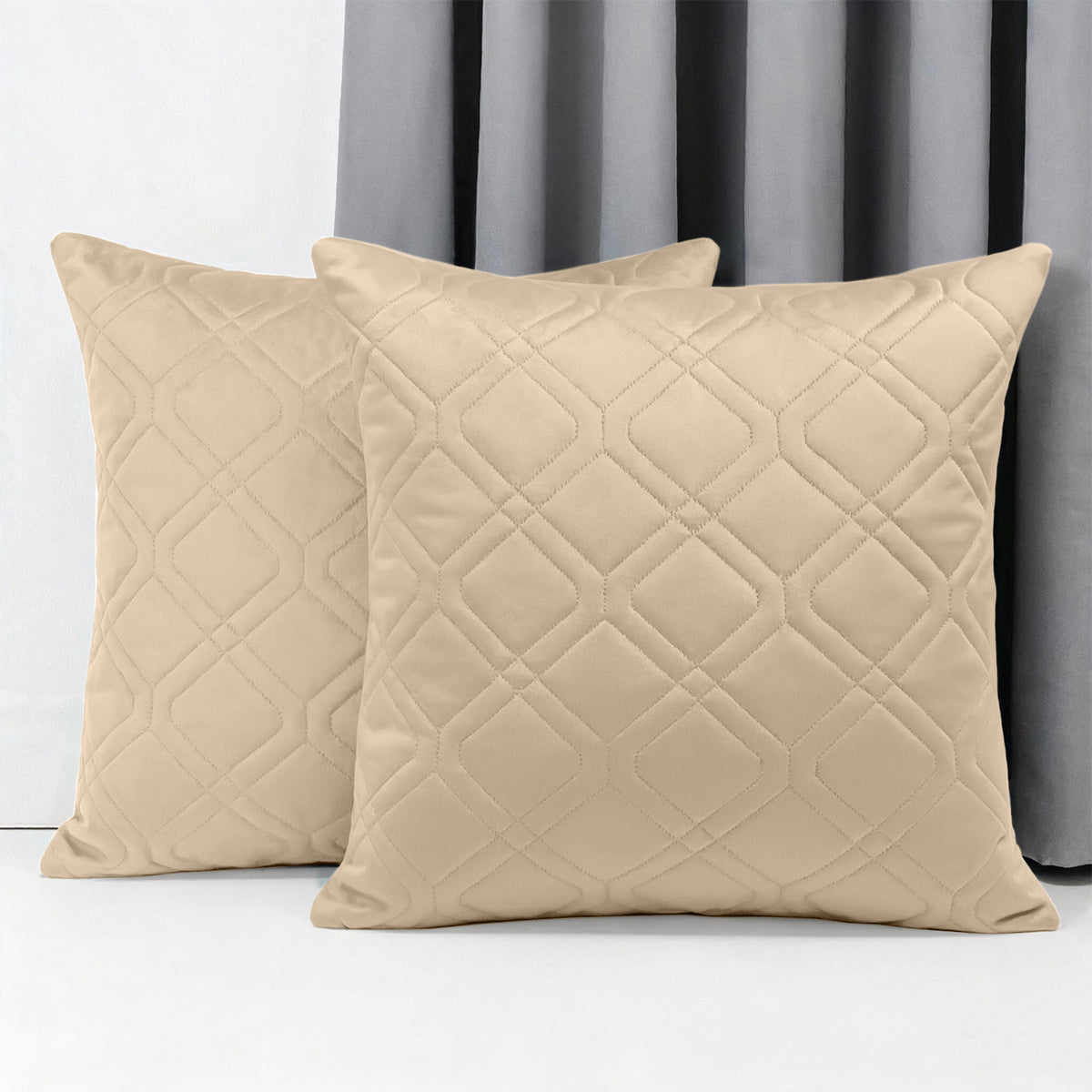 Soft Velvet Cushion Cover with Diamond Pattern – Pack Of 2