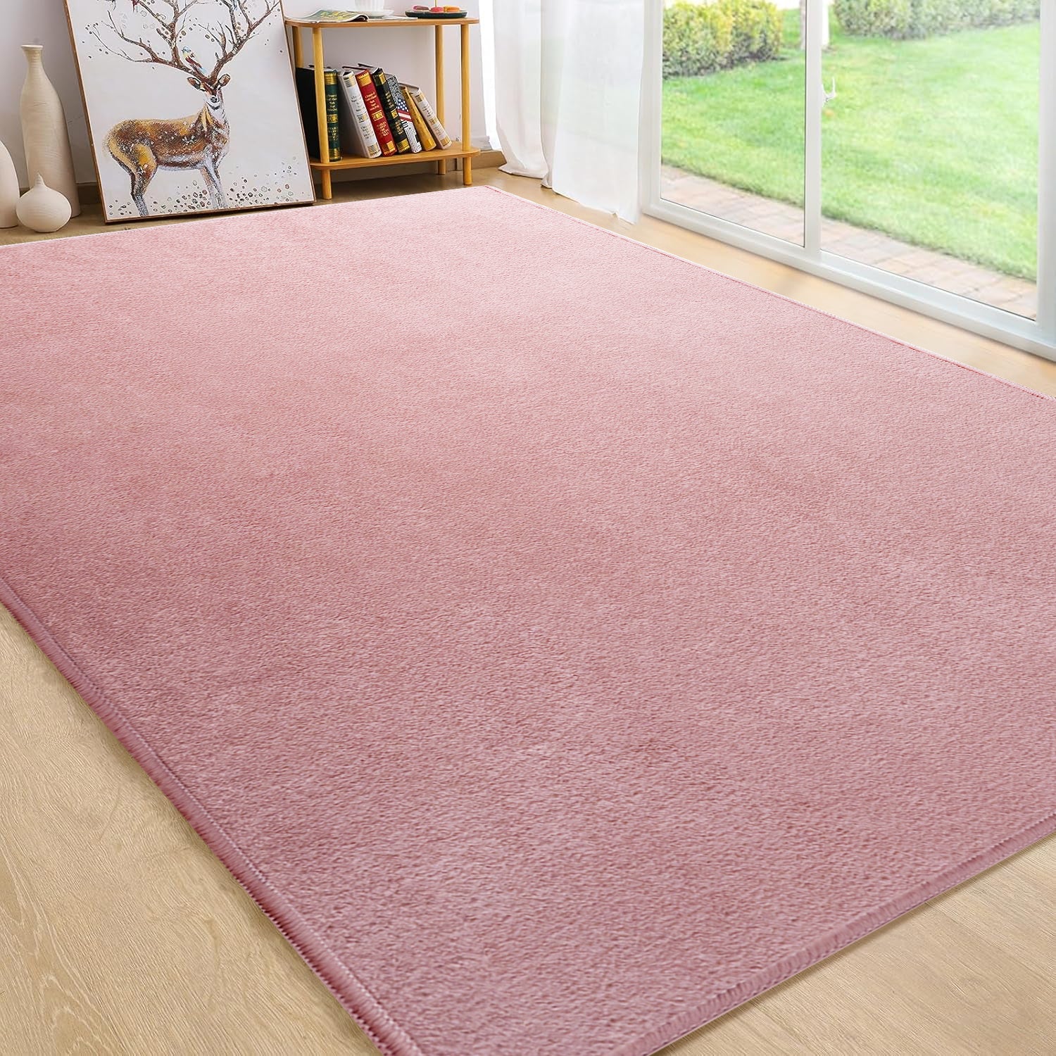 Dusty Rose Rabbit Fur Rug