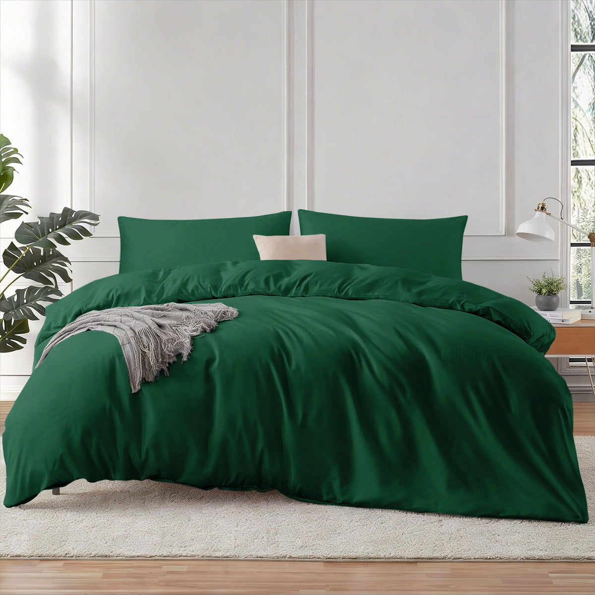 4 Piece Bedding Set Duvet Cover, Pillowcases & Fitted Sheet