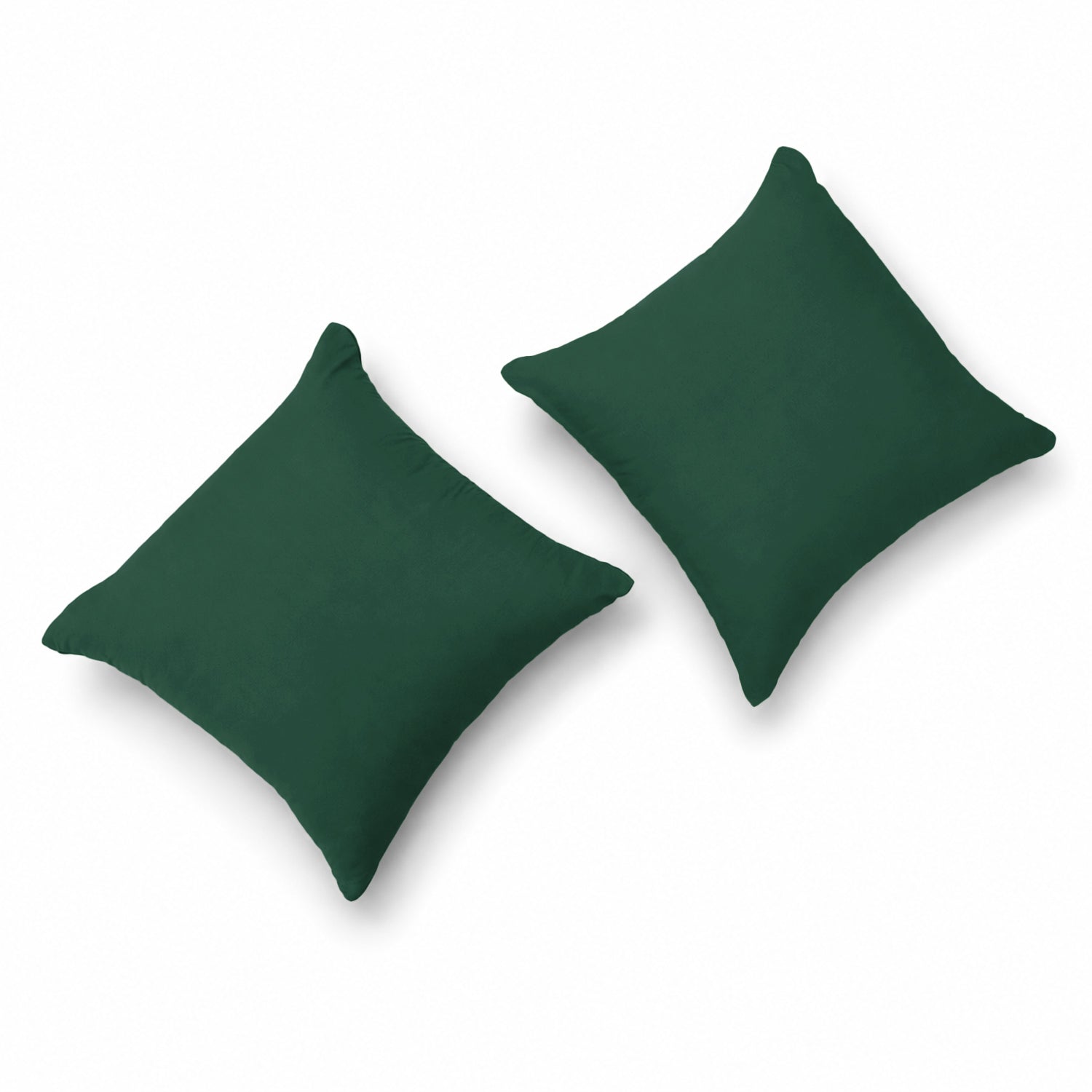 Pair of Microfibre Plain Cushion Covers for Bed & Living Room