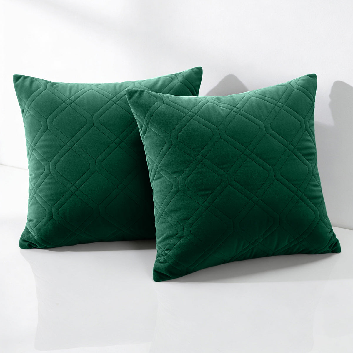 Soft Velvet Cushion Cover with Diamond Pattern – Pack Of 2