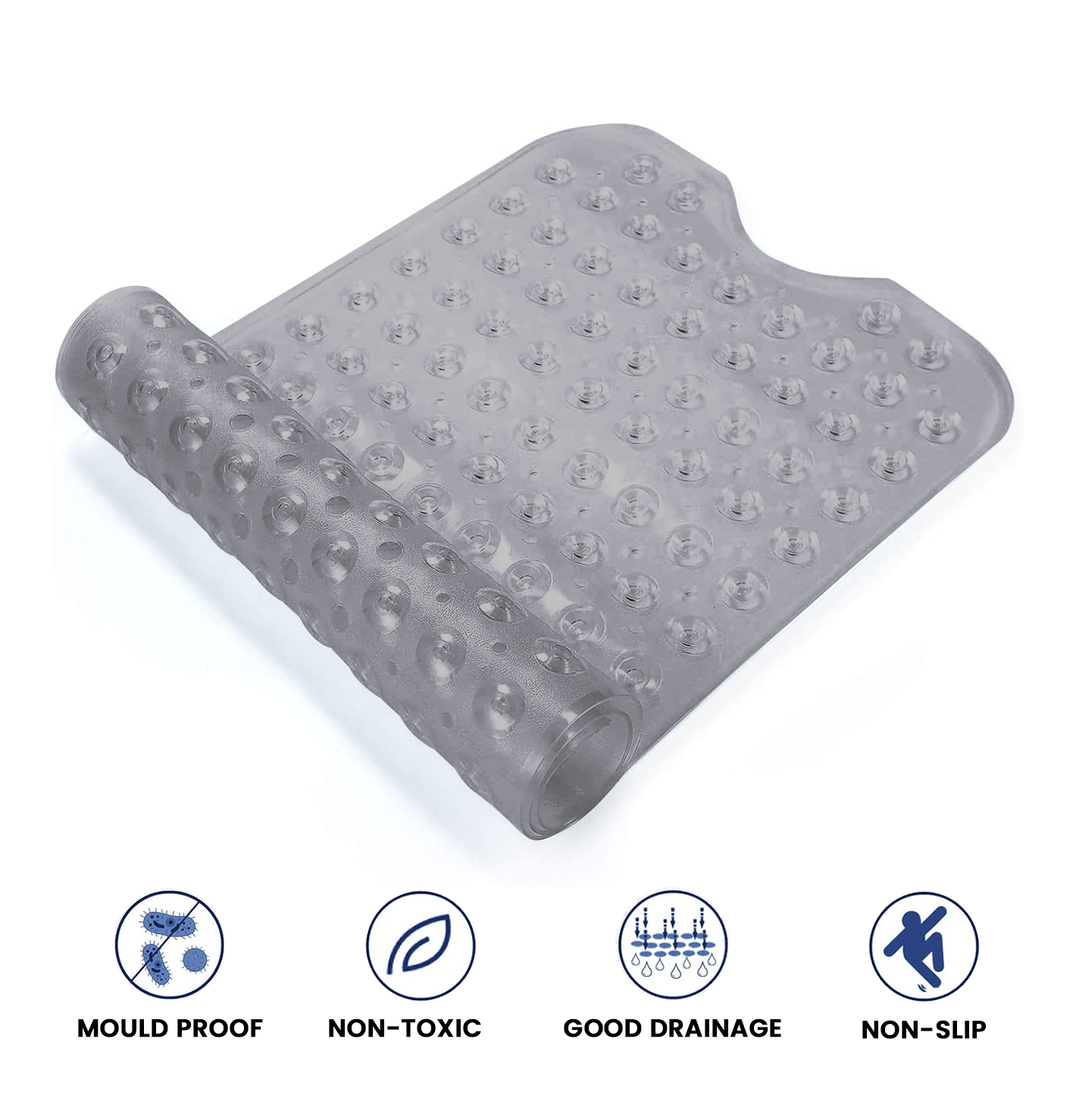 Bathroom Shower Mat Grey