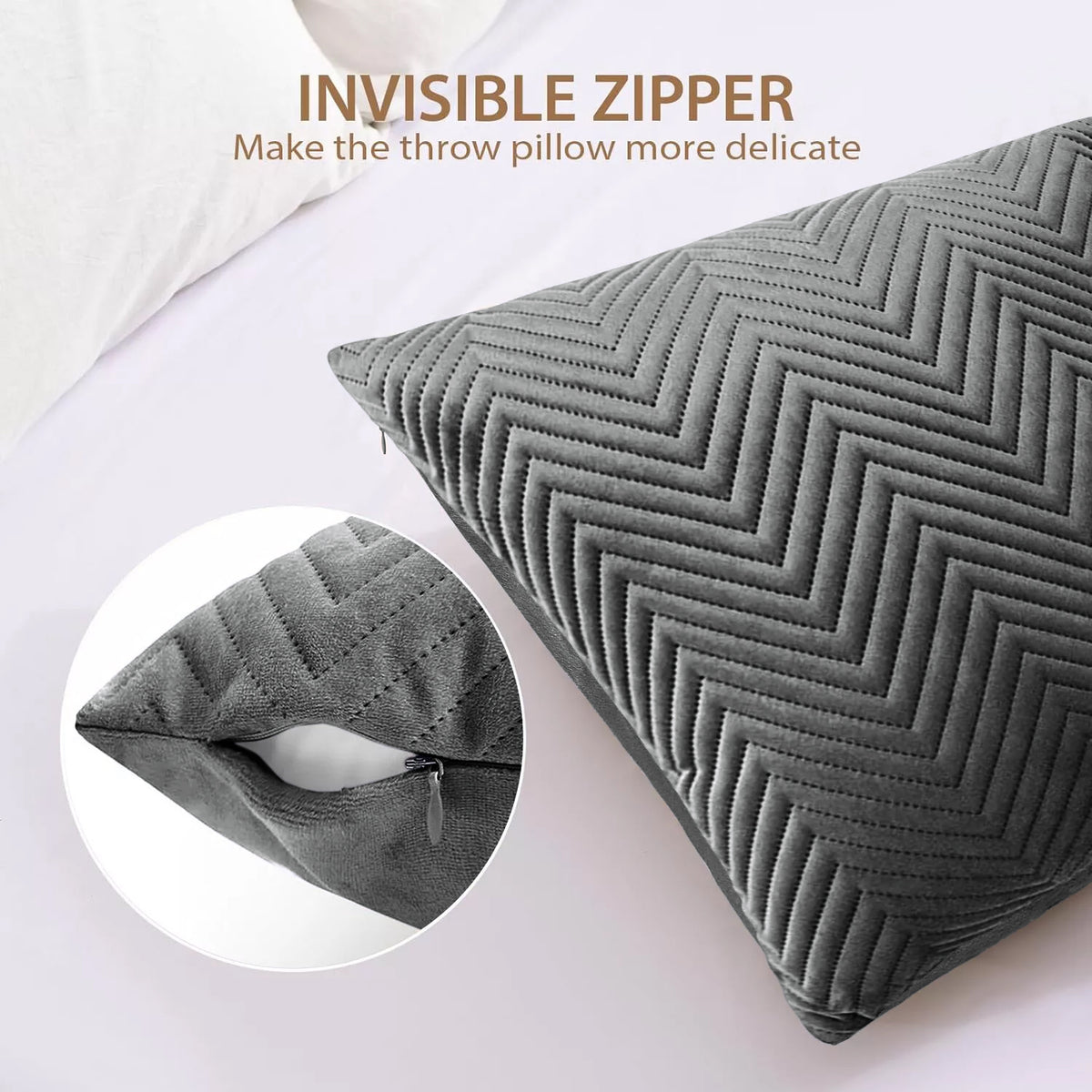 Pack Of 2 Quilted Embossed Cushion Covers