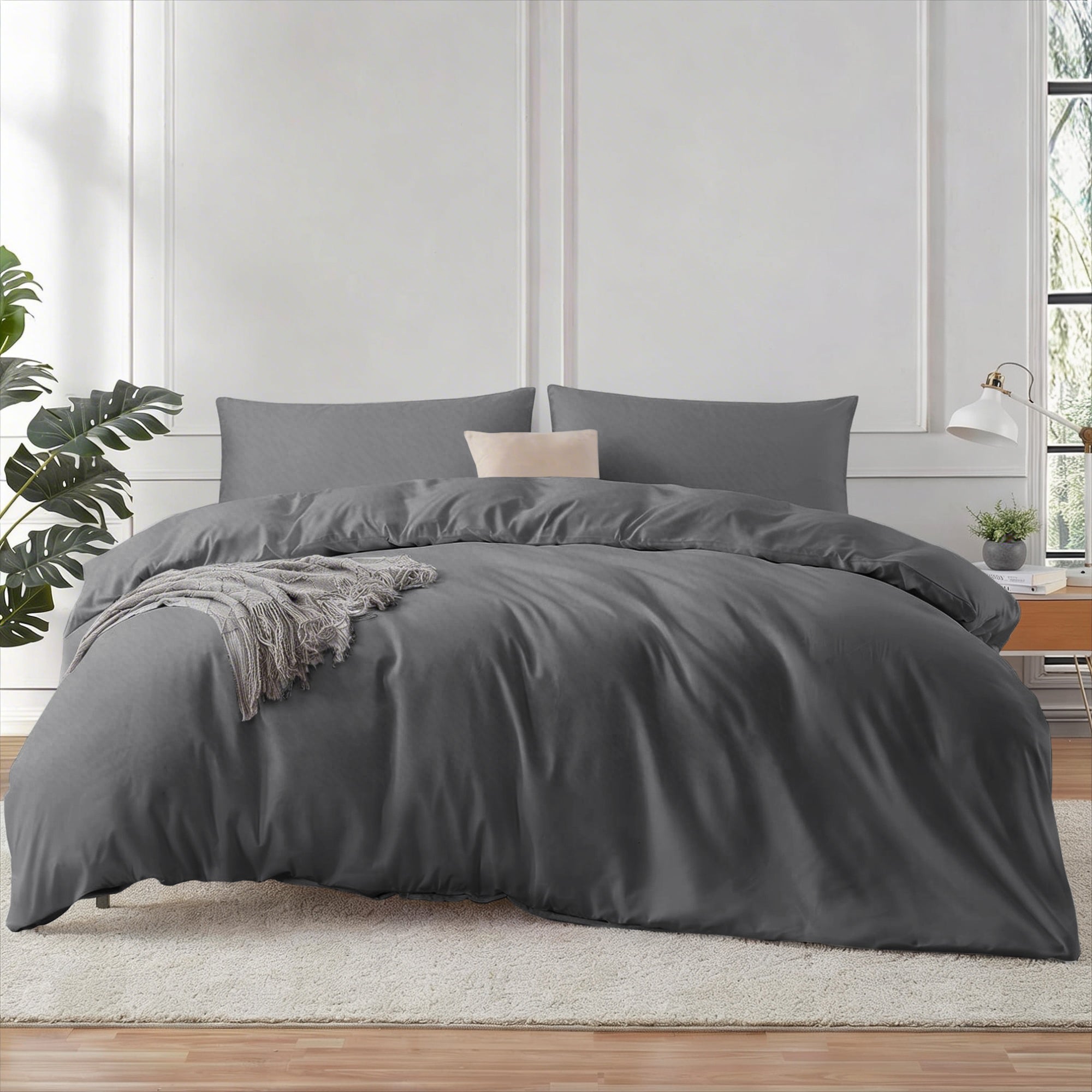 4 Piece Bedding Set Duvet Cover, Pillowcases & Fitted Sheet