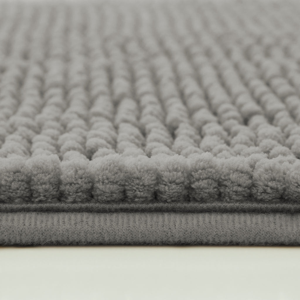 Chenille Bath Mat Silver